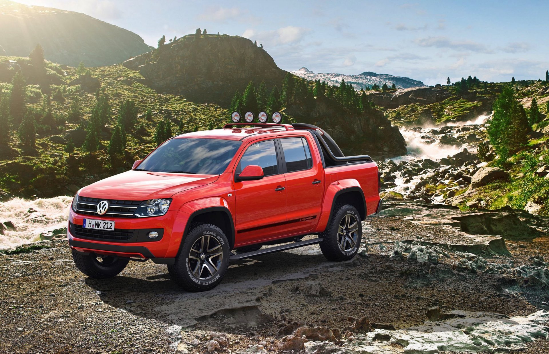 mountain stones volkswagen amarok canyon car show exotic coloring additional lights drives tuning