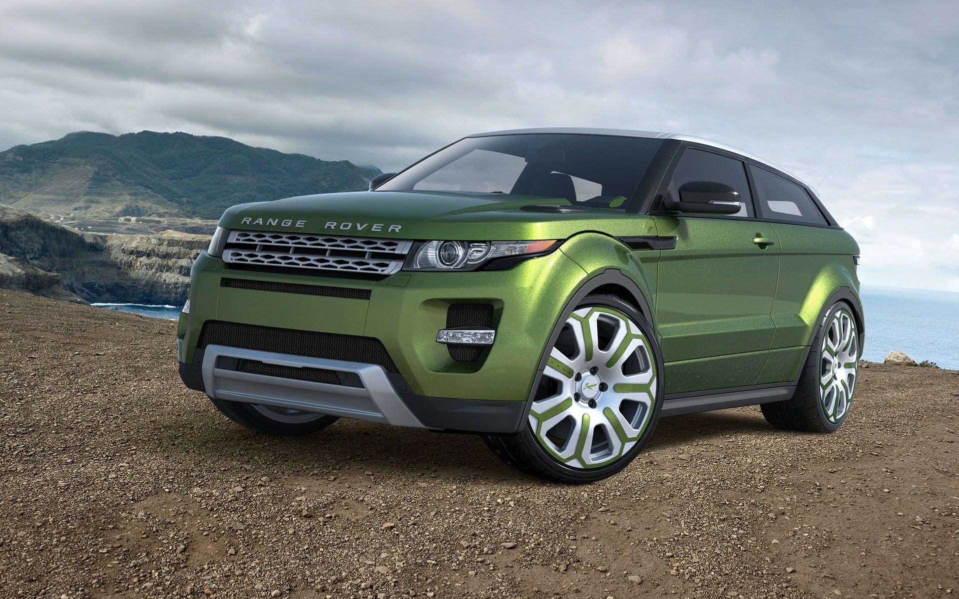 land rover range rover evoque vert voiture auto land rover range rover evoque voiture