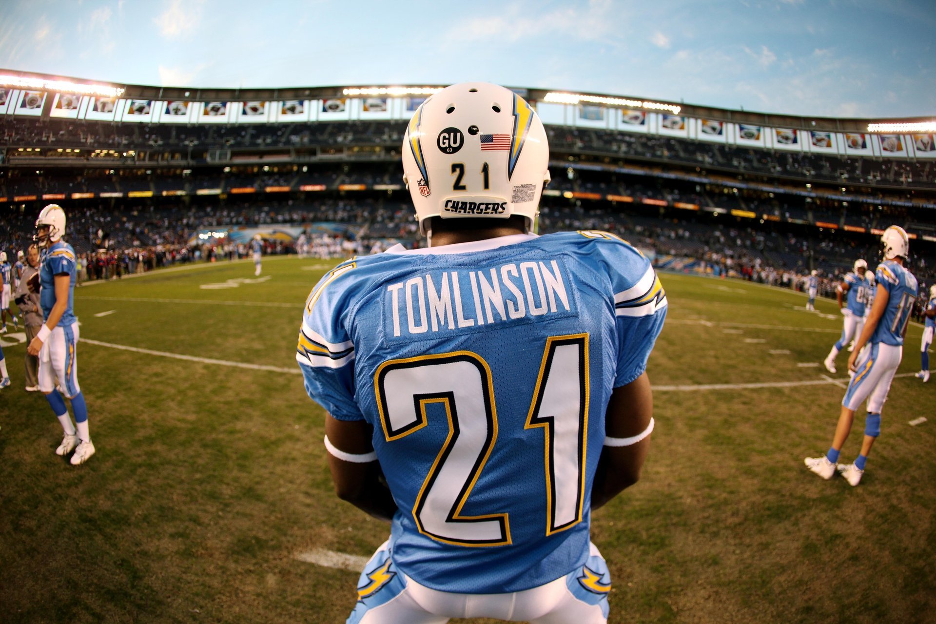 port tomlinson san diego chargers american football football americano