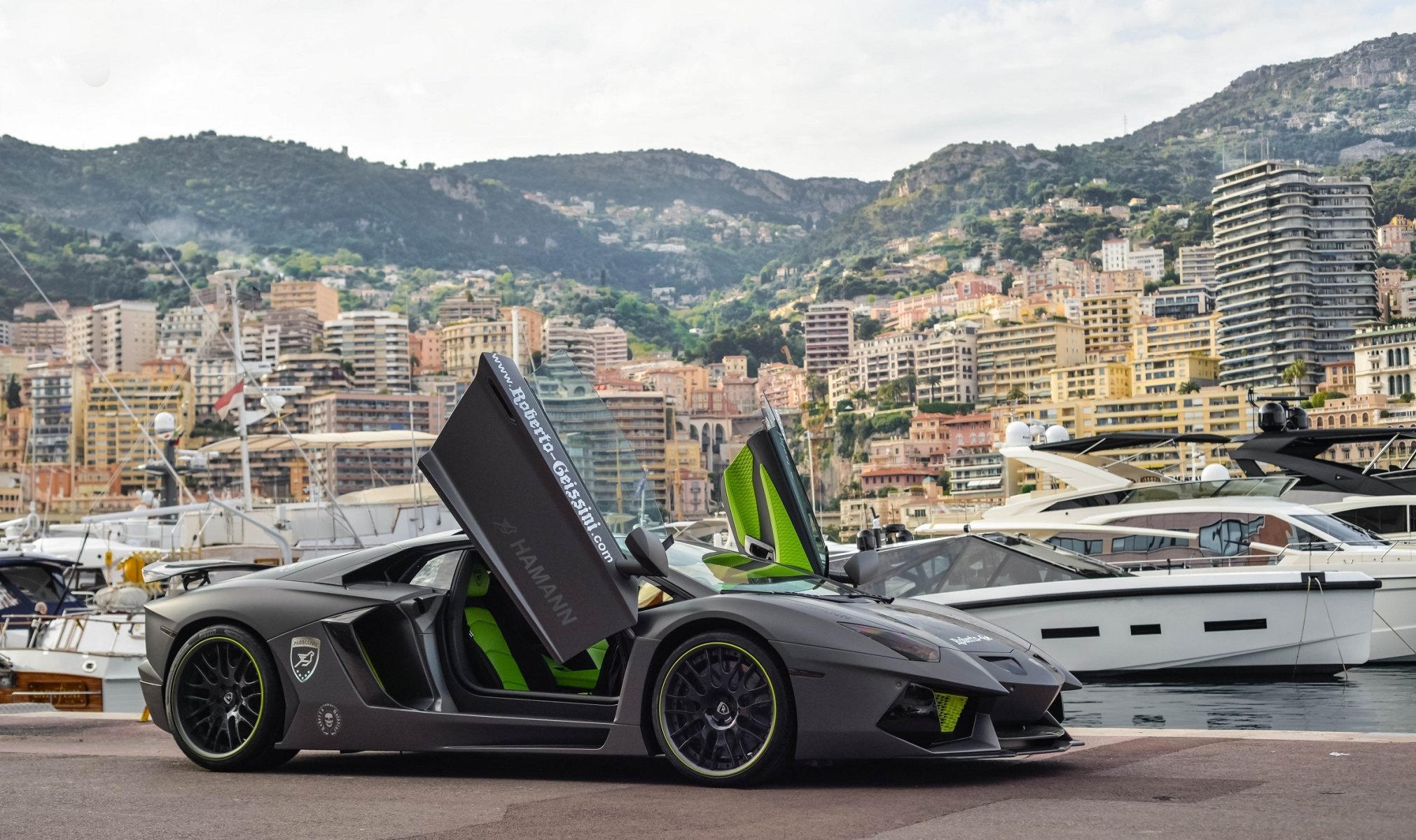 lamborghini aventador lp700-4 gris tuning lamborghini aventador quai yachts