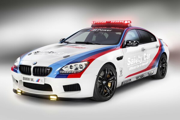 White bmw m6 for car safety