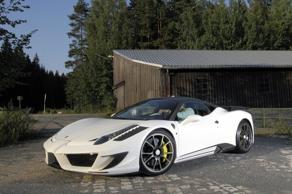 En la granja de Italia blanco ferrari 458 italia