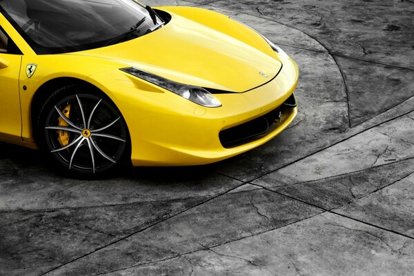The yellow Ferrari in the district is under control