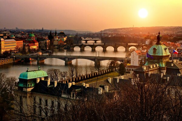 Czech. Evening in old Prague