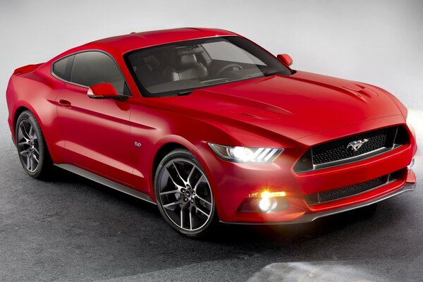 Photo of a red Ford Mustang