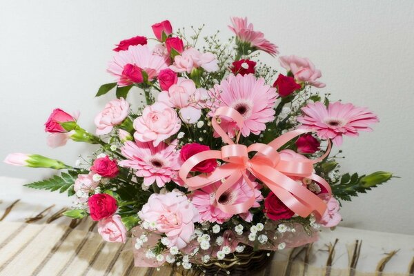 Festive Flower Basket of Flowers