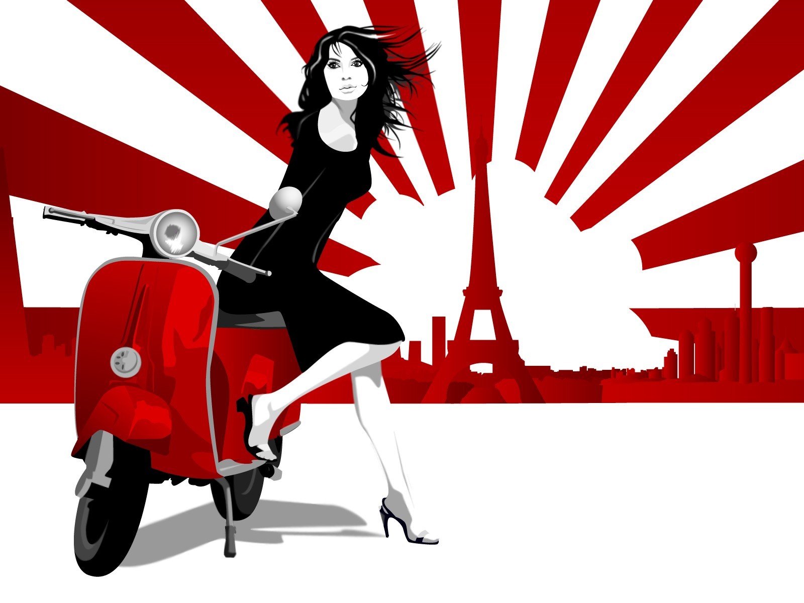 mädchen moped paris