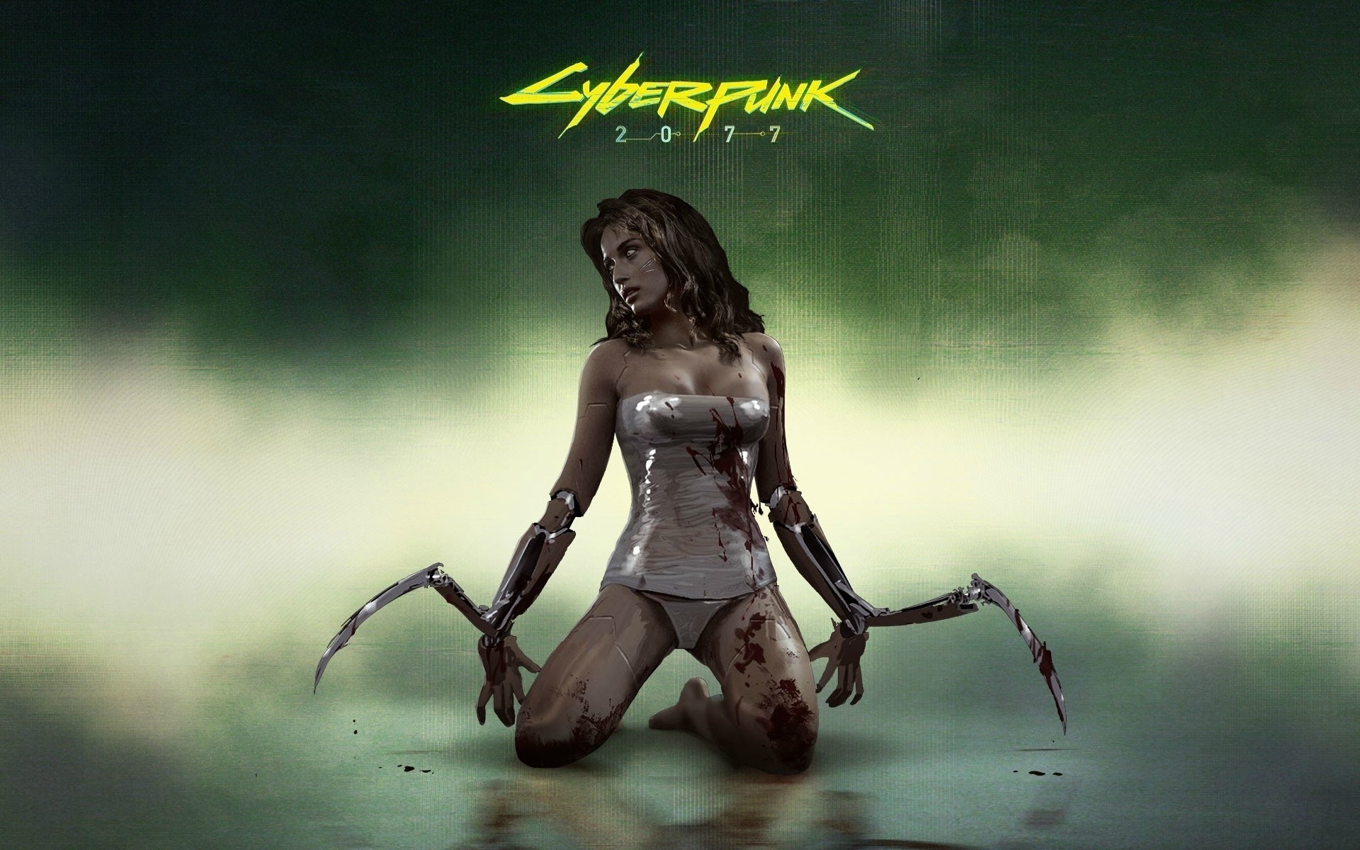 cd projekt red chica cuchillas cyborg sangre