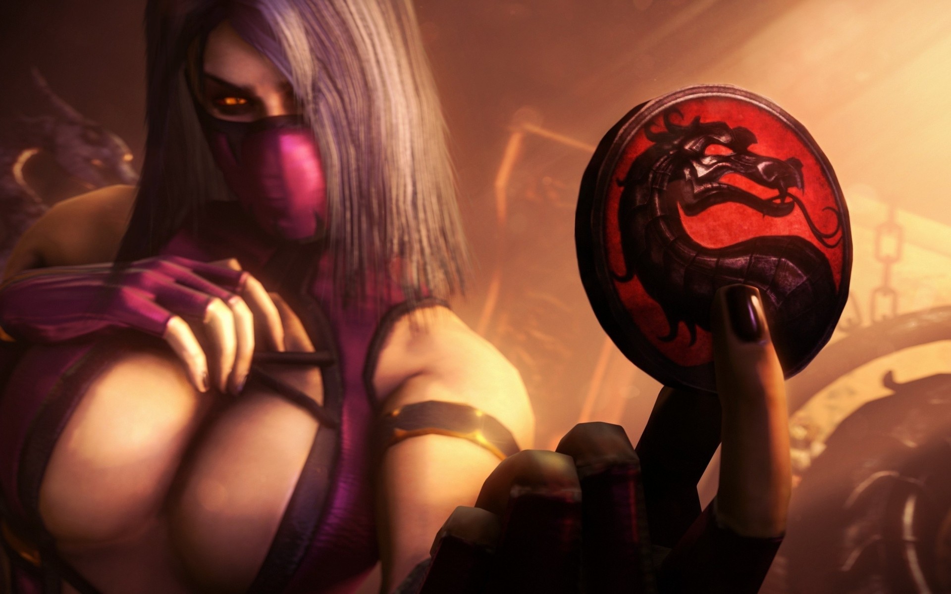 arte mortal kombat ragazza moneta trucco