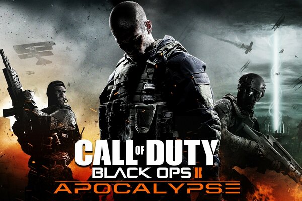 Call of duty black ops 2 apocalypse. czarny STI. długi