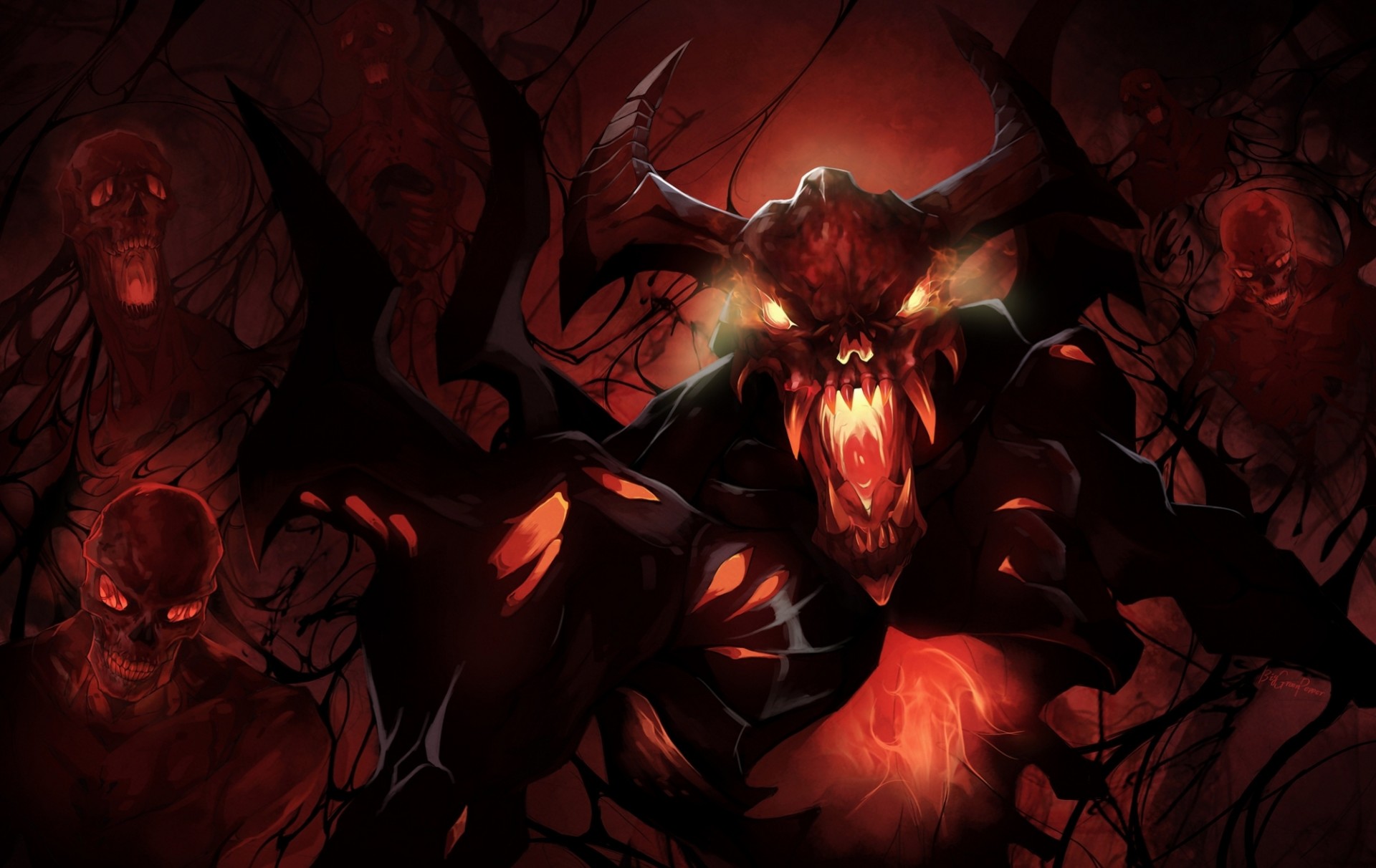 spiel wallpaper dota 2 shadow fiend