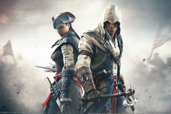 Helden des Spiels assassin s creed, mit Waffen