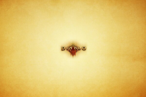 Diablo logo on a yellow background