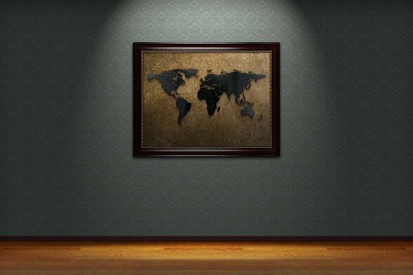 Imagen del mapa del mundo en el arte