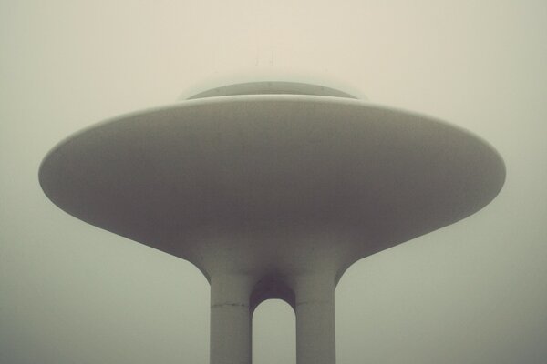 Unidentified flying object in thick fog