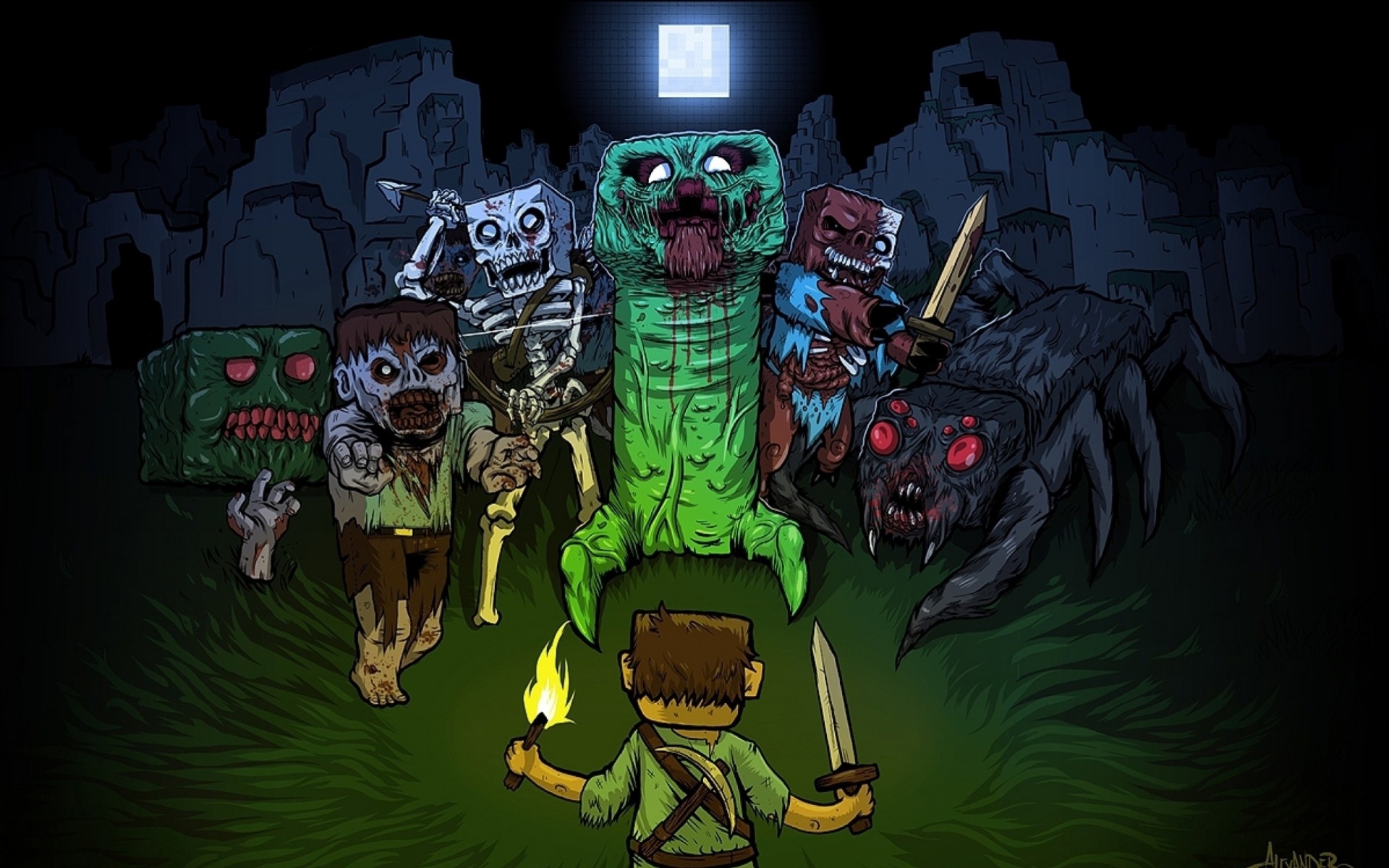 minecraft minecraft lianes zombies