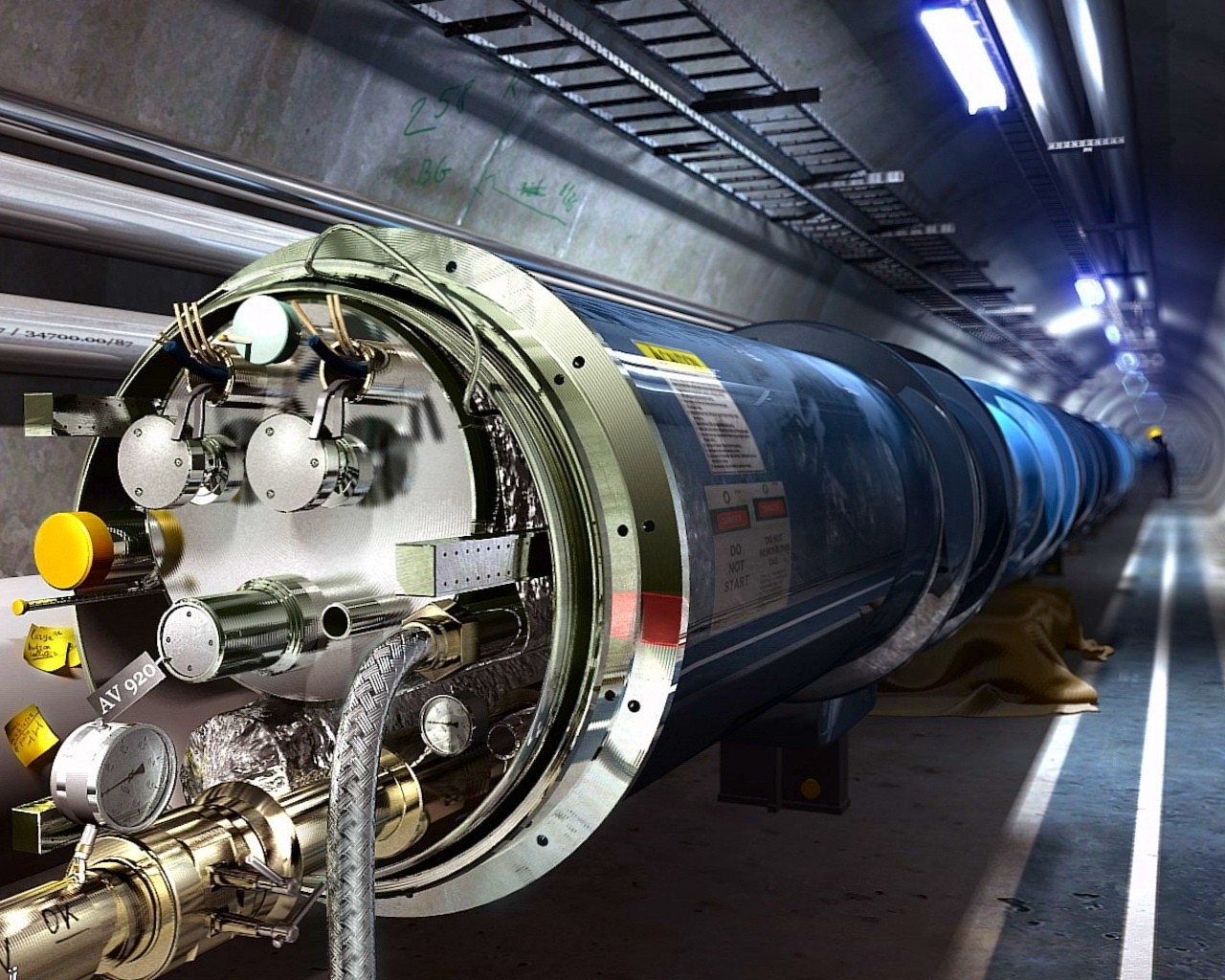 large hadron collider pipe