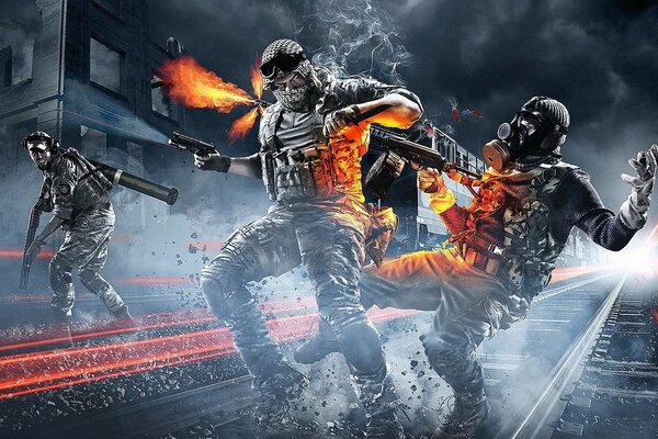 Фрагмент из игры battlefield 3. Воины