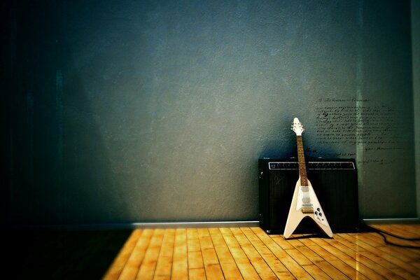 The perfect combination of guitar and wall