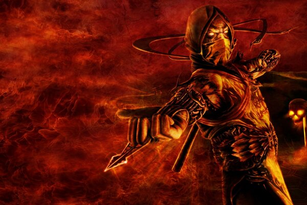 Ninja scorpion from the movie mortal kombat