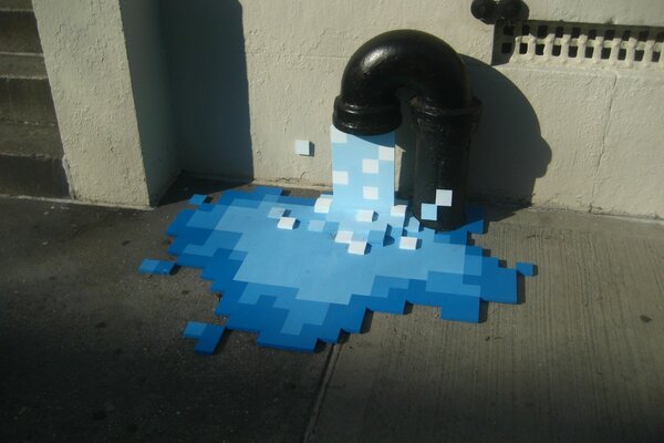 Pixel kamen durch eine Wasserleitung in die moderne Welt