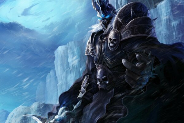 Arthas menetil de Warcraft con armadura