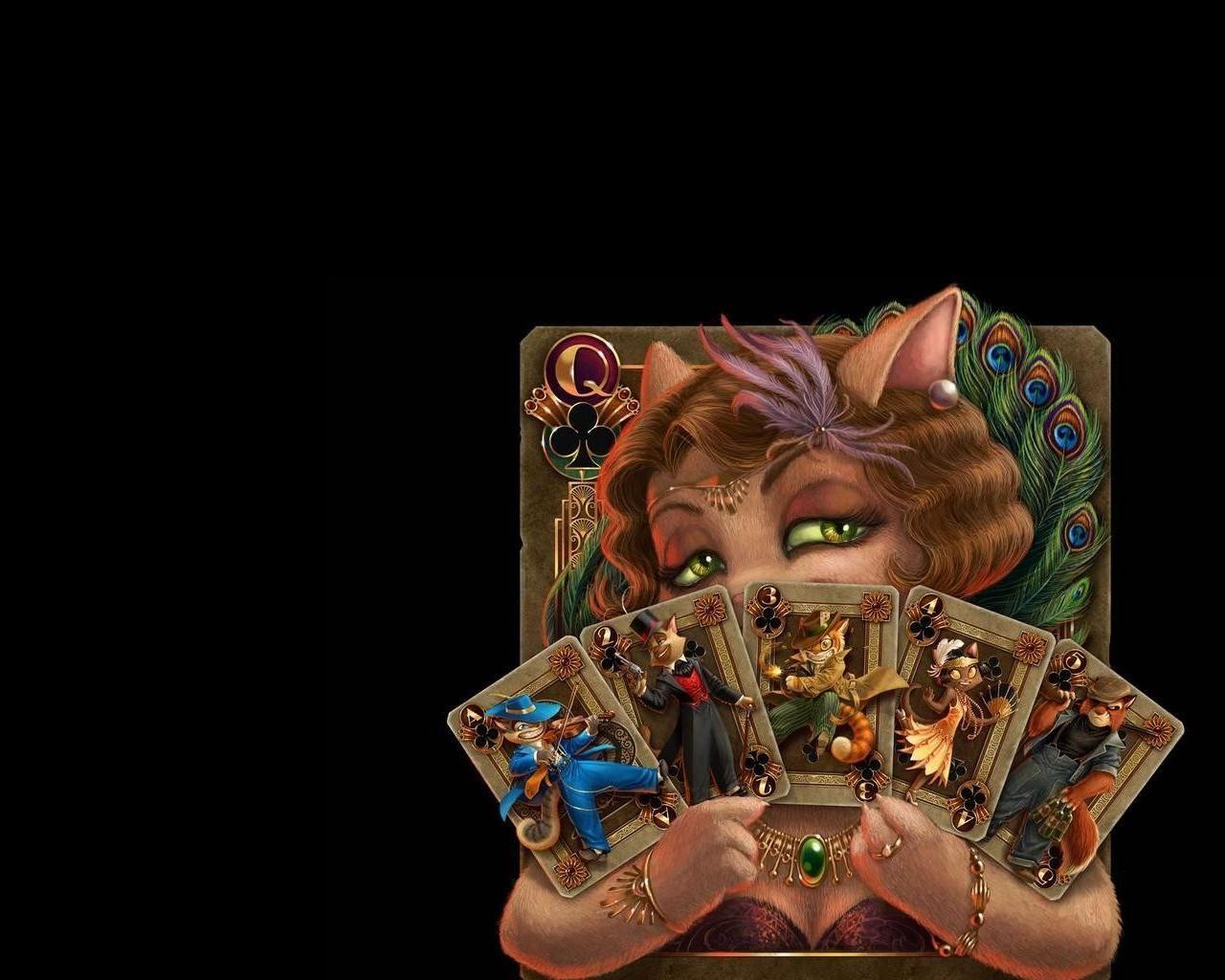 cat a fortune teller card