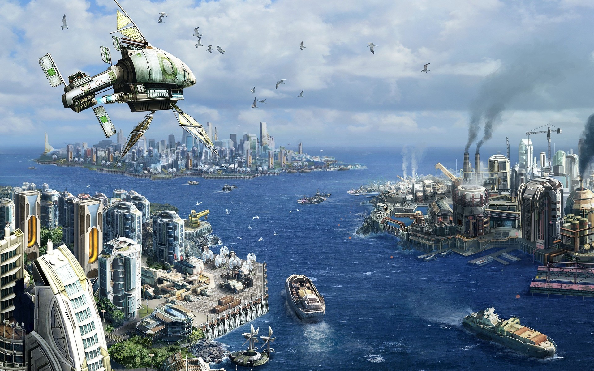 ubisoft mare città anno grafica 3d costruzione paesaggi fantascienza tecnologia orizzonte