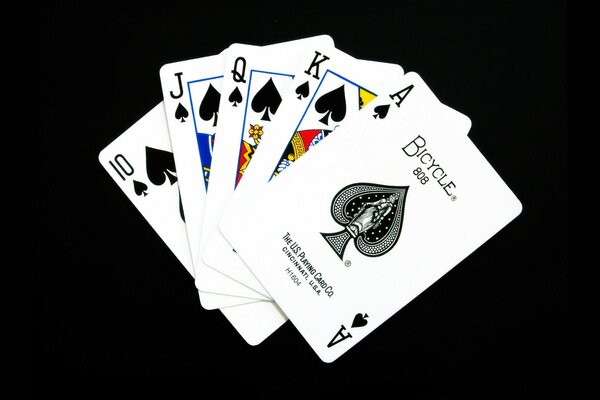 Royal flush 5 cards of the same suit