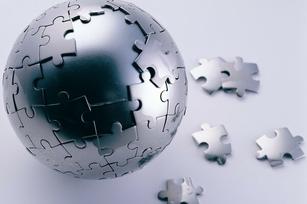 Sfera d acciaio rivestita di puzzle