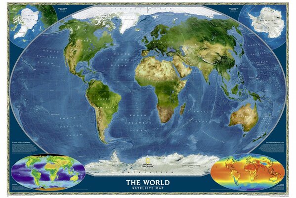 Mapa del planeta tierra con extras