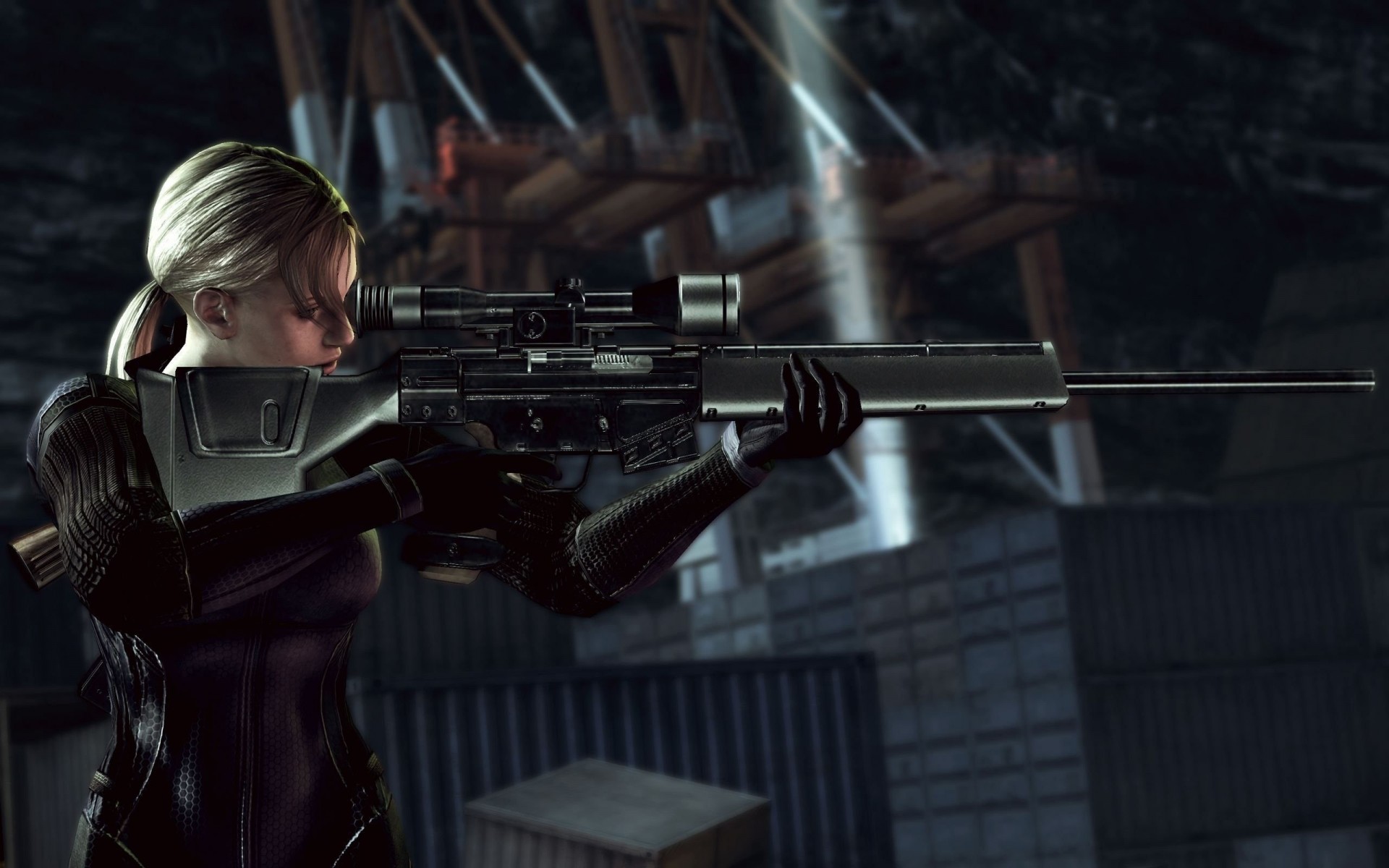 a woman nature weapon game shooter resident evil marvel