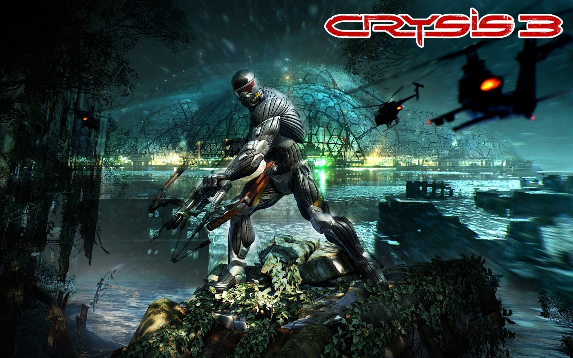 broń bitwa strzelanka łuk crysis nanokombinezon crytek miasto wojownicy