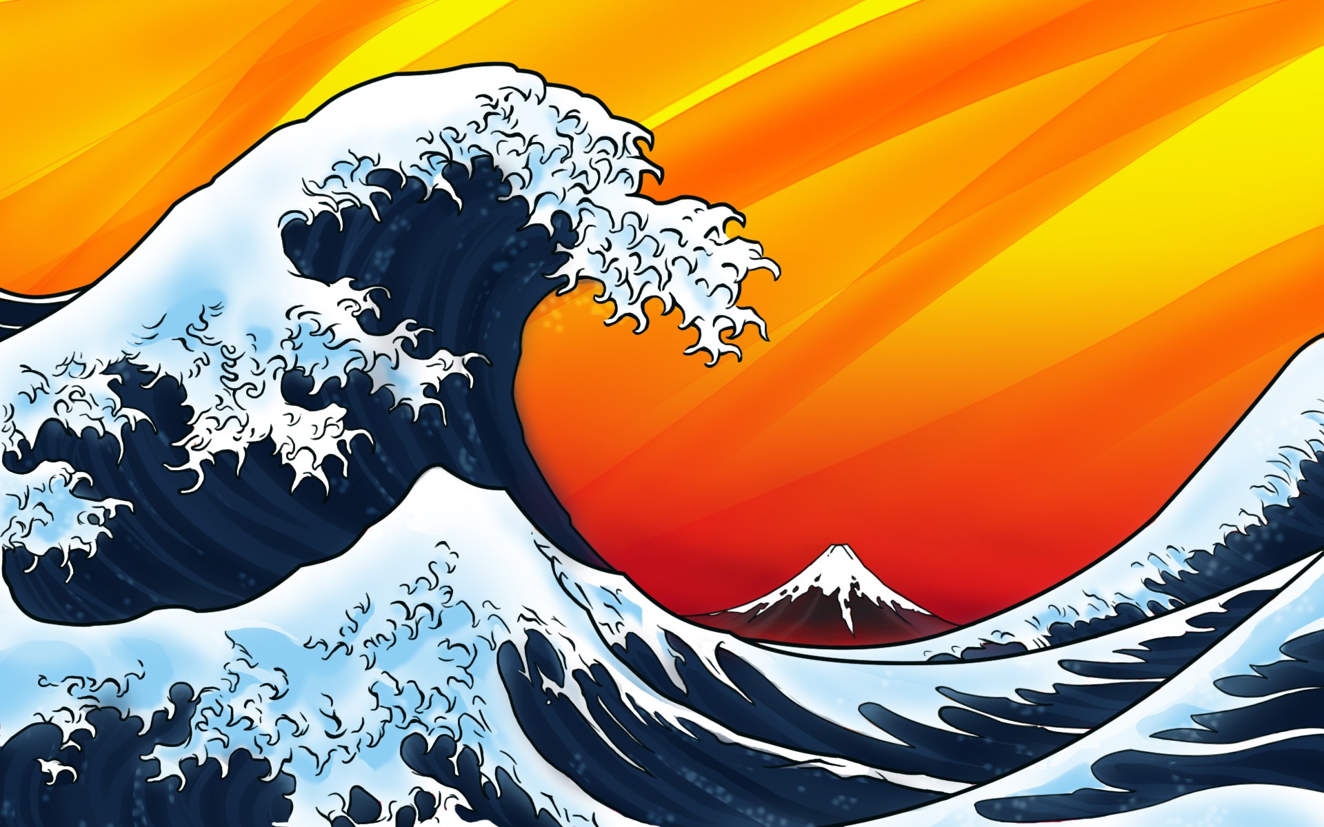 grande vague de kanagawa grande vague à kanagawa japon peinture montagne fuji kar