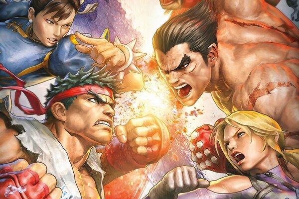 Lotta street fighter X tekken. Soldati di Ryu e Chunli