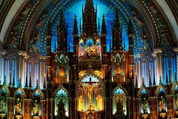 Beau fond d écran cathédrale, autel, gothique