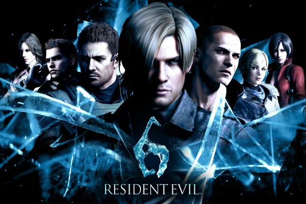 Resident Evil 6 Logo mit allen Charakteren