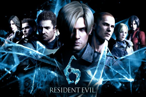 Логотип Resident Evil 6 со всеми персонажами