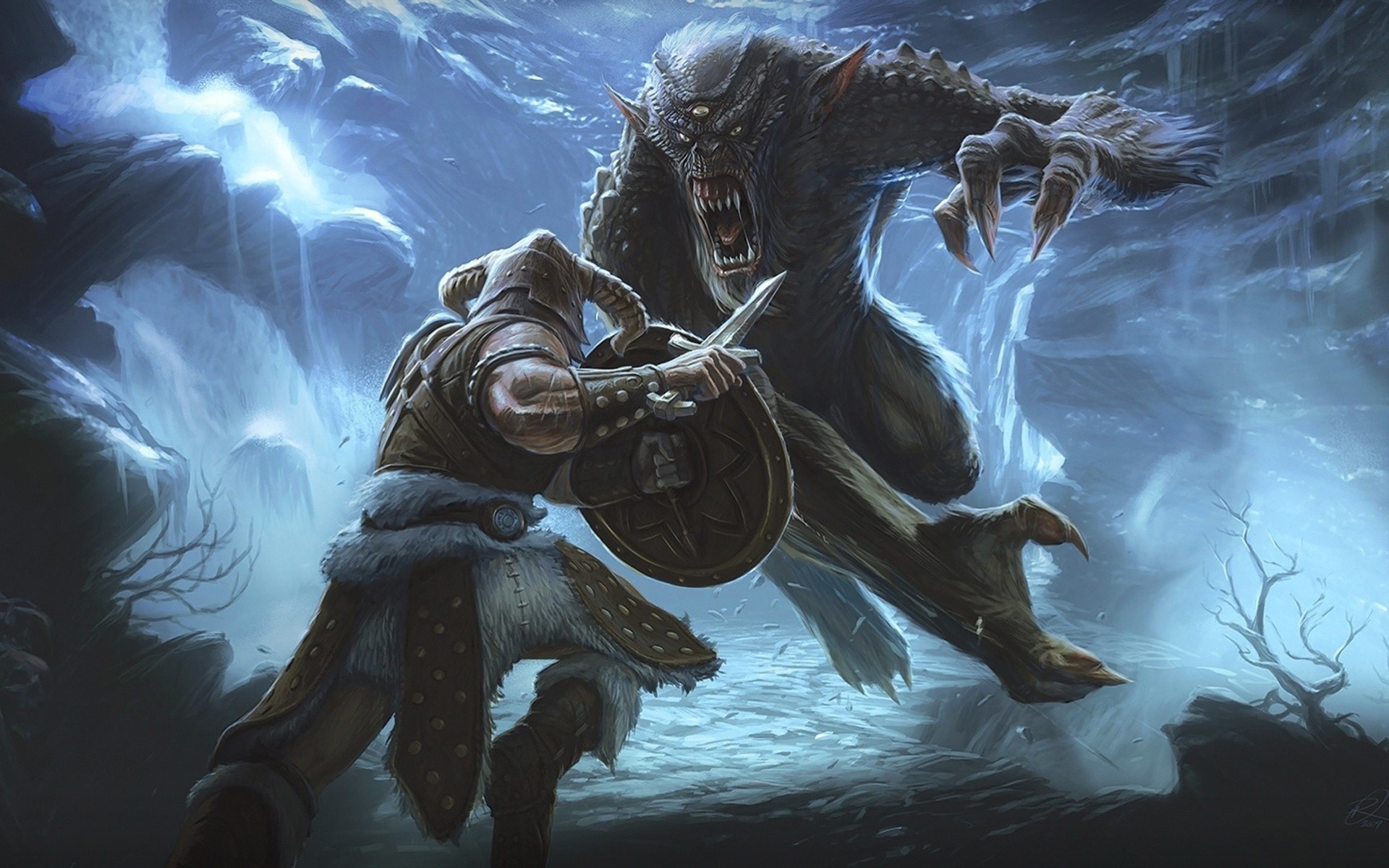 rpg fantasy monsters the elder scrolls battle skyrim