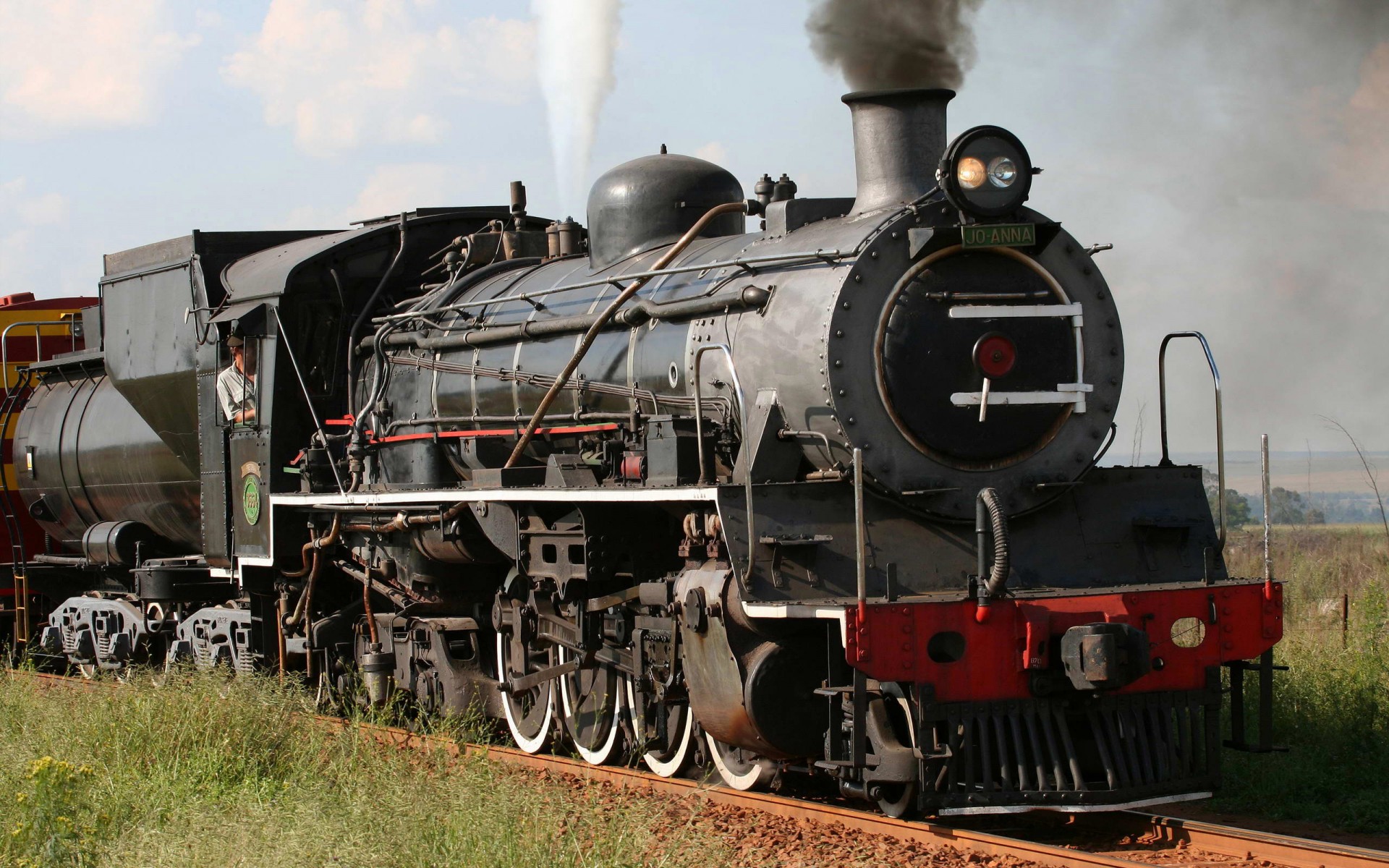 locomotive à vapeur rails vieux fumée vapeur rareté