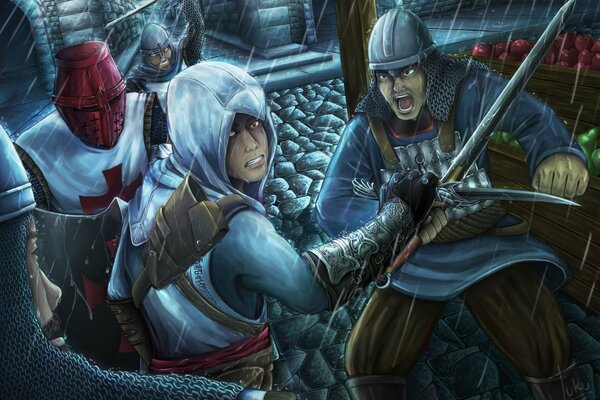 Batalla en el videojuego Assassins Creed