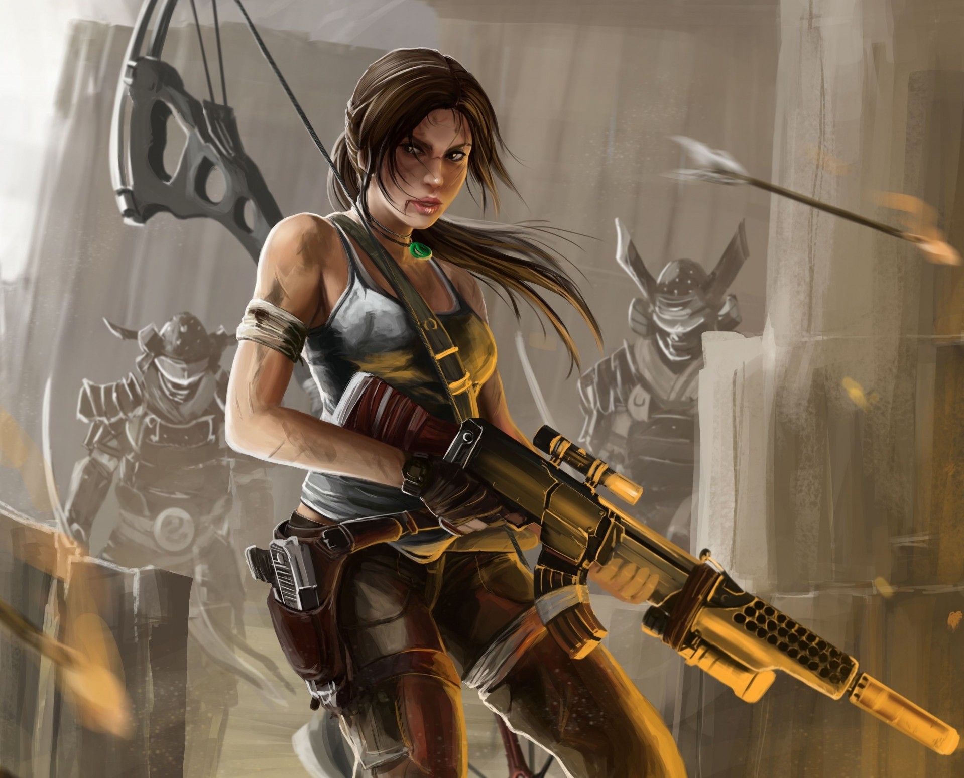 arte ragazza lara croft