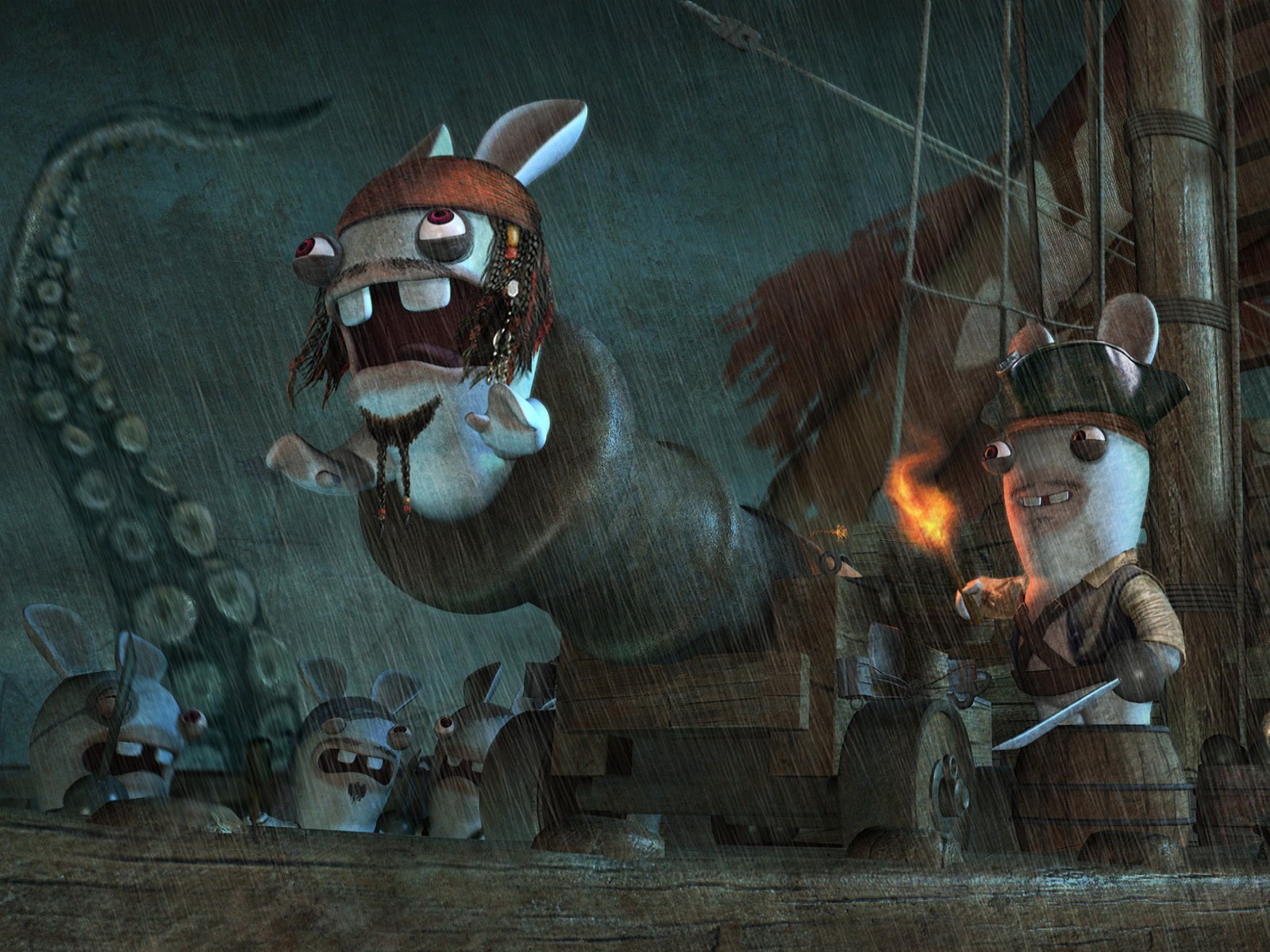 rabbits sparrow pirates humor