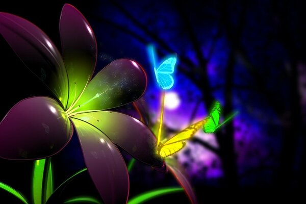 Las mariposas nocturnas aman las flores