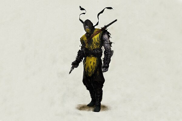 The character of the game portal combat Scorpion