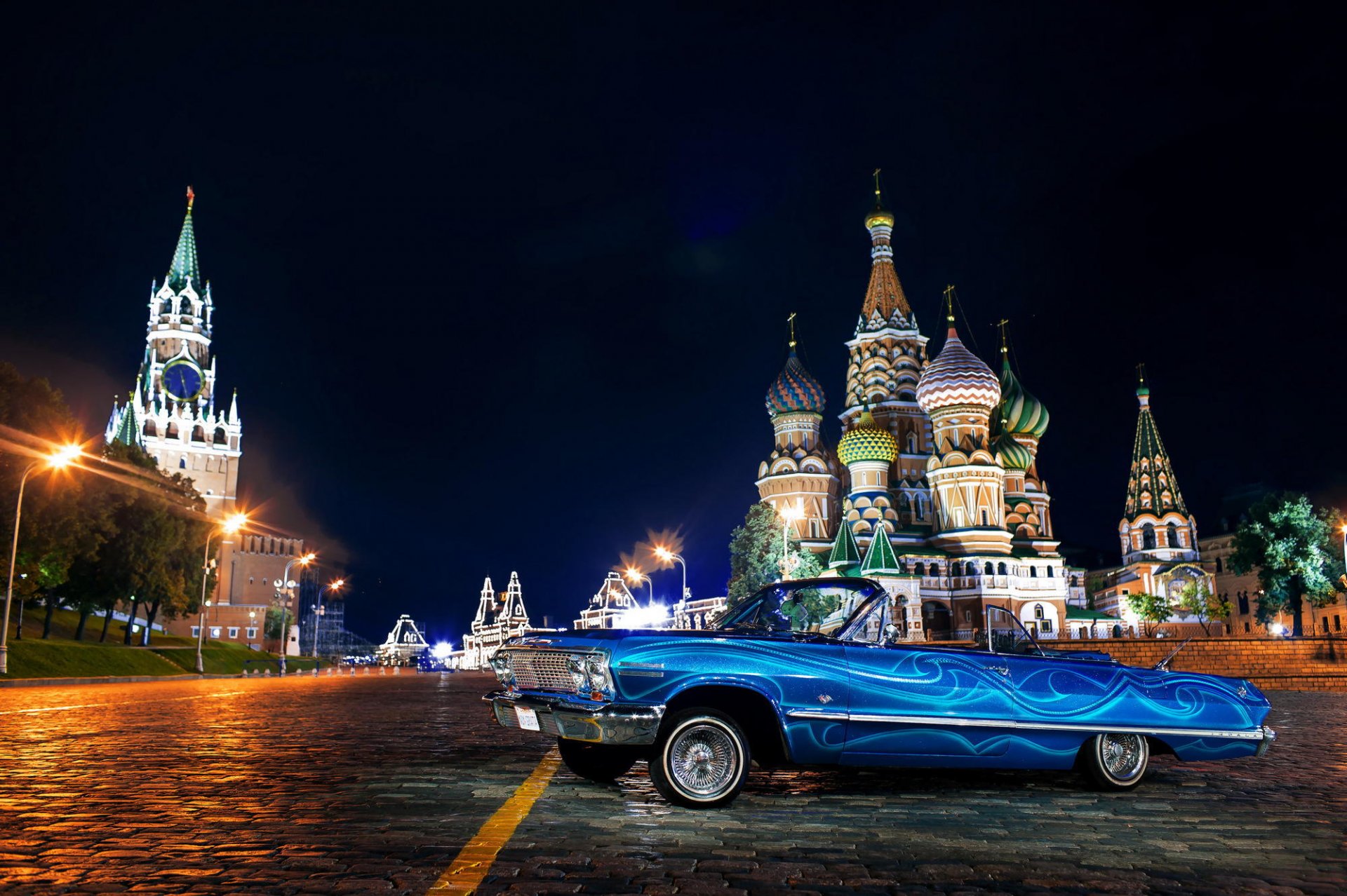 1963 chevrolet impala ola de azul moscú rusia botín auto chevrolet