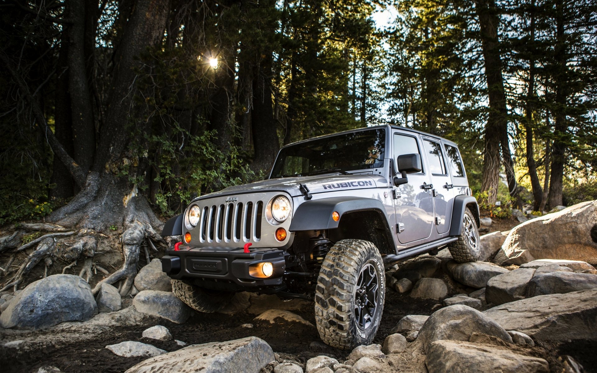 jeep wrangler unlim rubic suv fuoristrada anteriore pietre auto