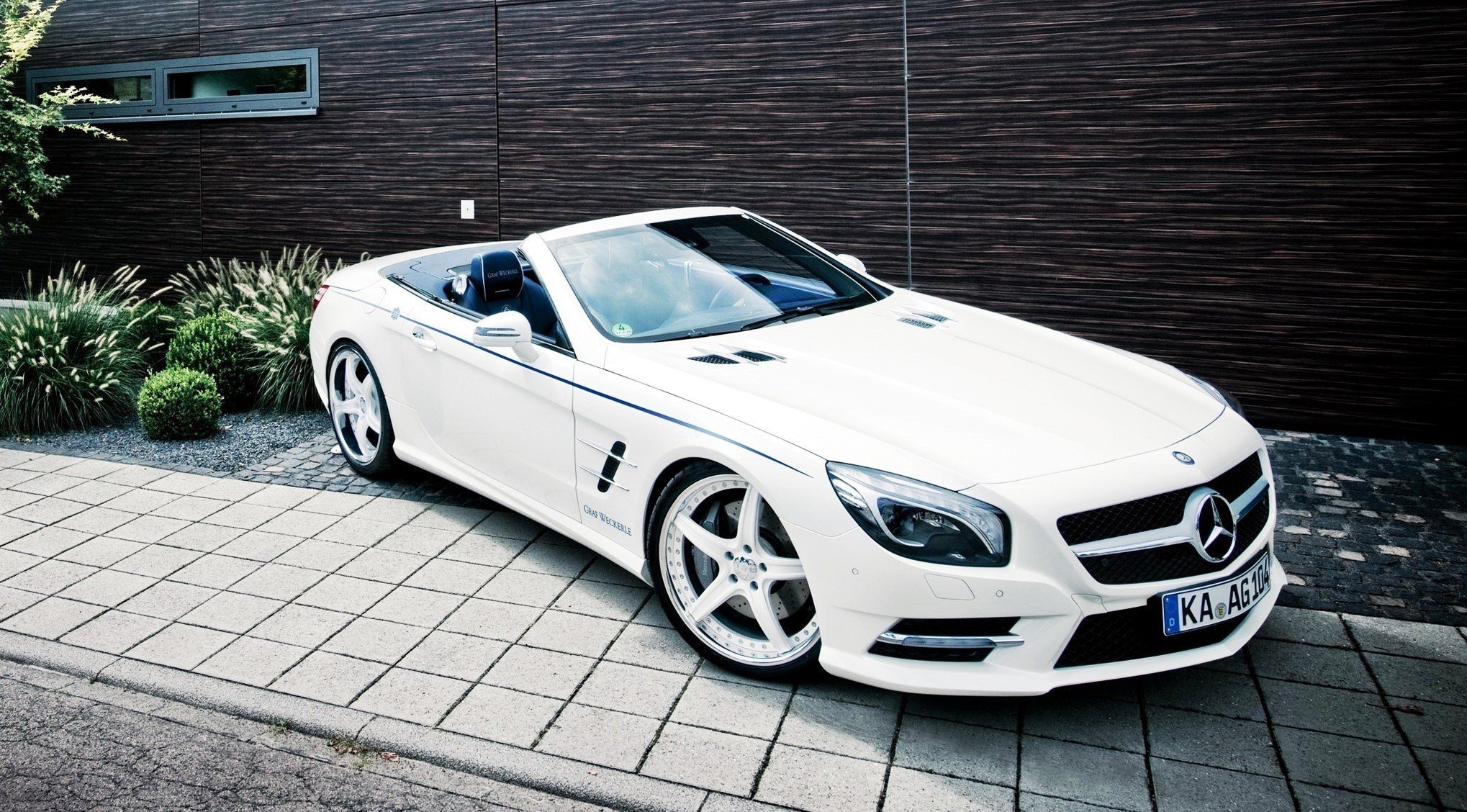 mercedes-benz sl 63 amg gt roadster weiß auto hintergrundbilder