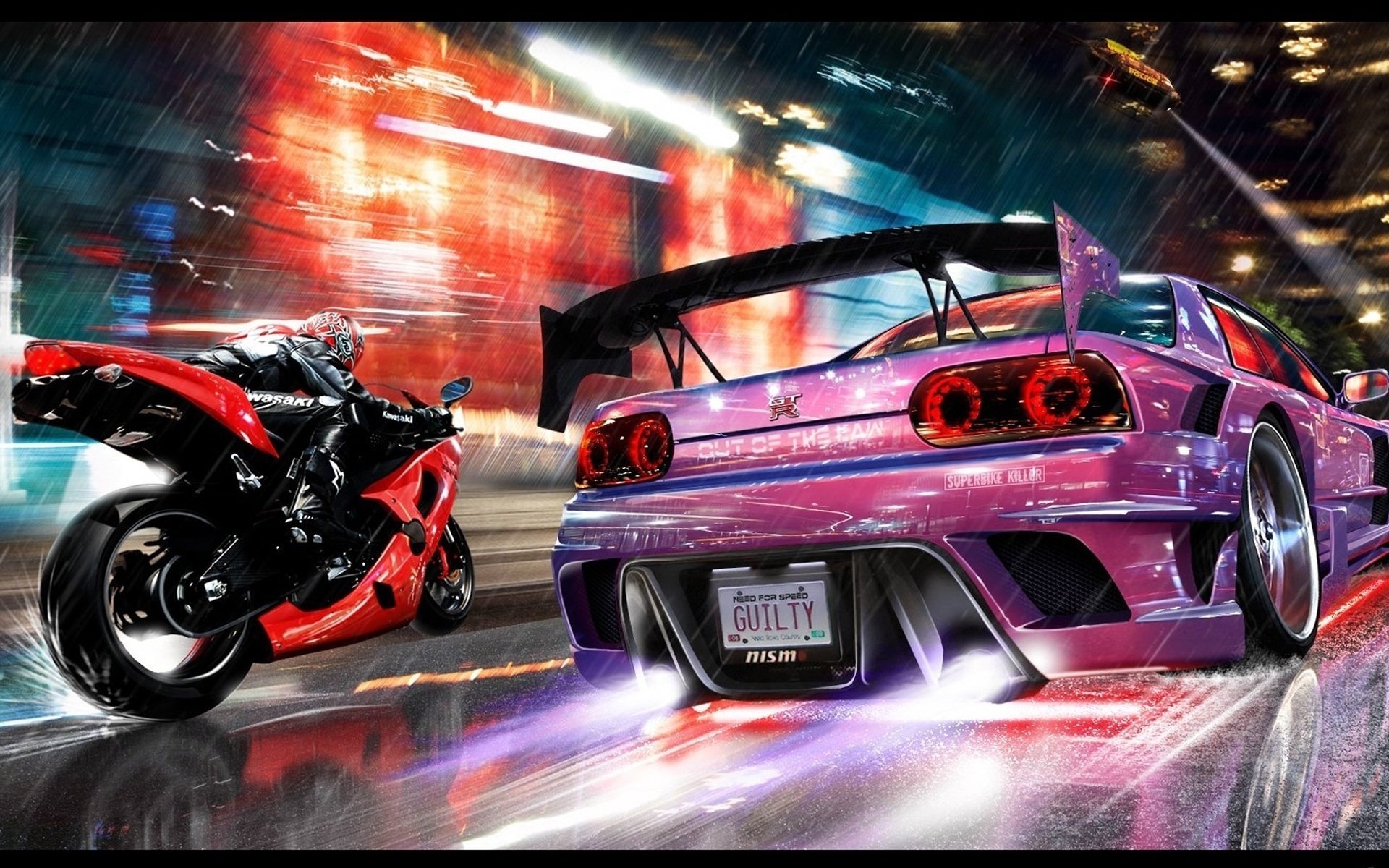 nfs need for speed geschwindigkeit motorrad lichter nacht nissan skyline