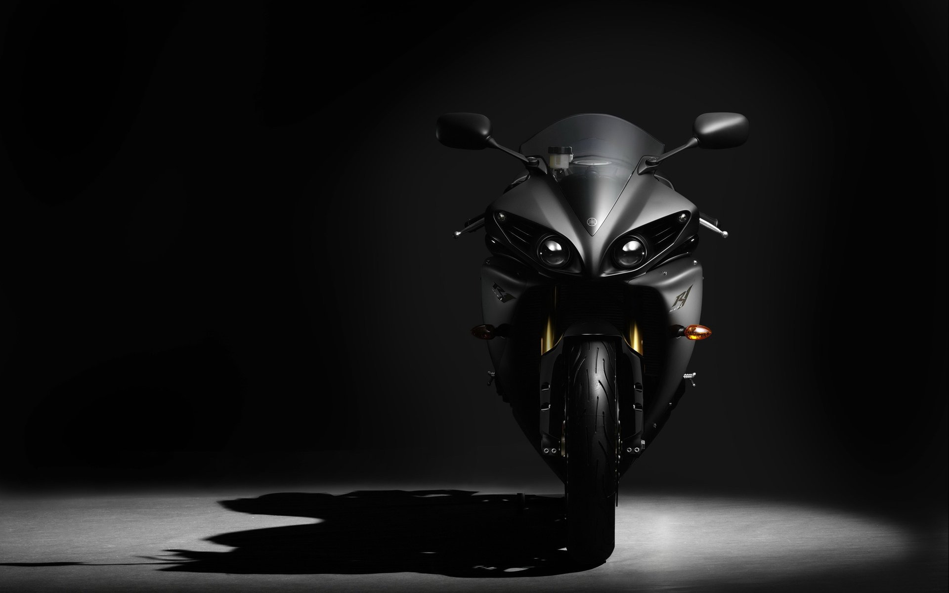 hintergrund schwarz ansicht r1 schatten farbe sportbike yamaha vorne